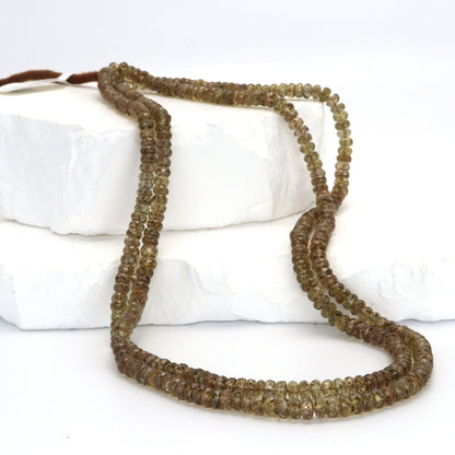 Color Change Garnet 4mm Hand Faceted Rondelles Bead Strand