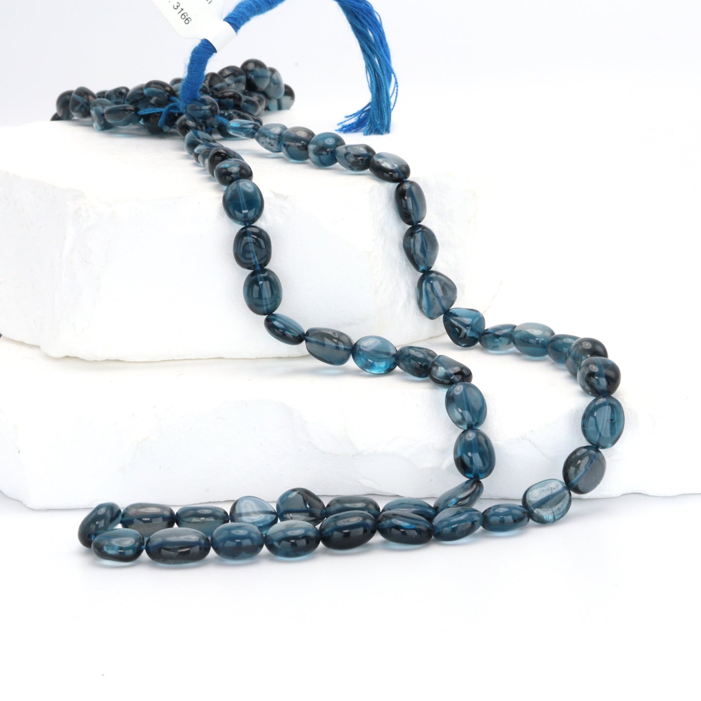 London Blue Topaz 9x6mm Smooth Nuggets