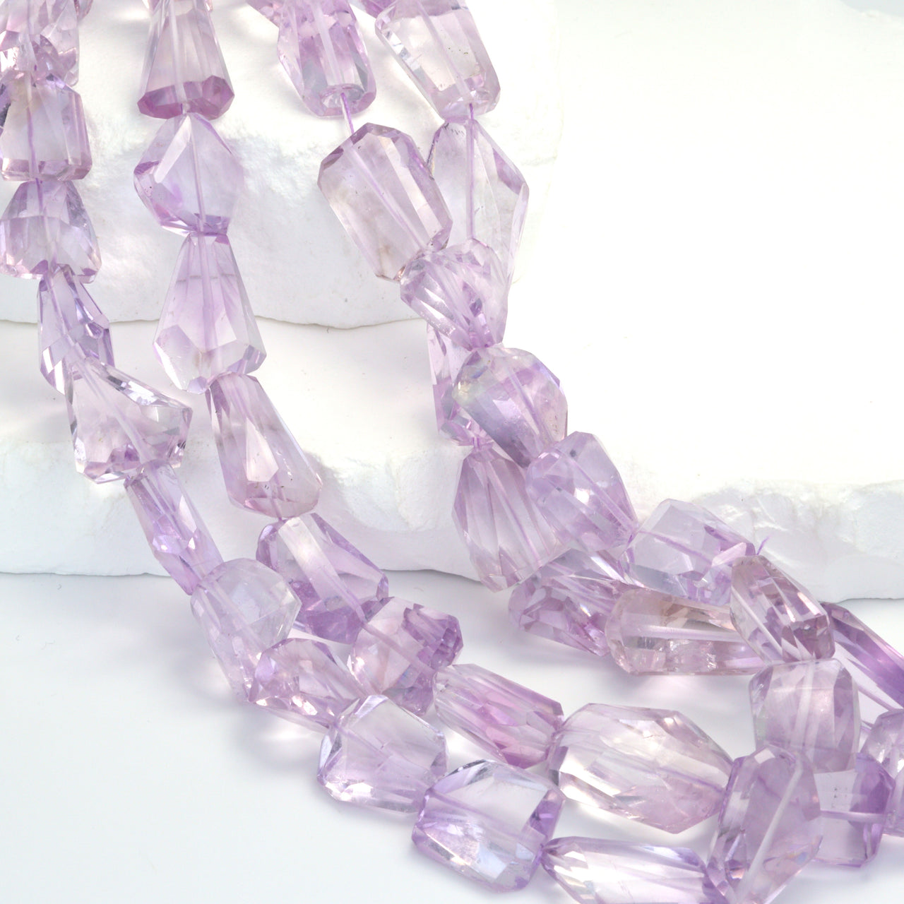 Pink Amethyst 15x12mm Faceted Nuggets