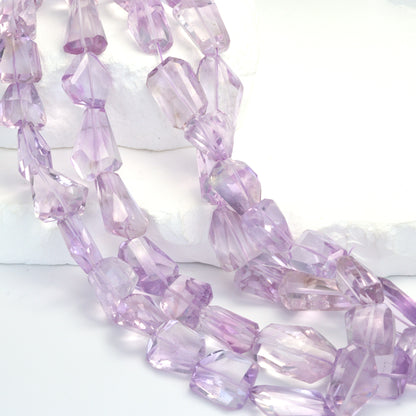 Pink Amethyst 15x12mm Faceted Nuggets
