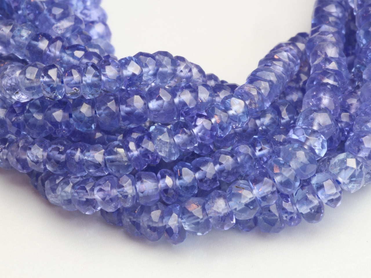 AAA Tanzanite 3mm Faceted Rondelles