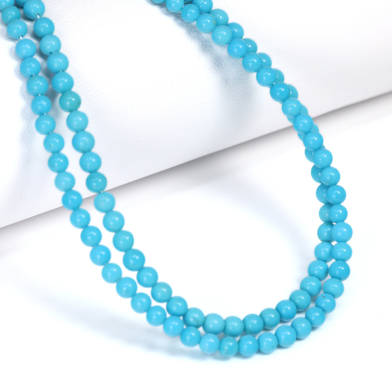 Sleeping Beauty Turquoise 3.5mm – 4mm Smooth Rounds Bead Strand