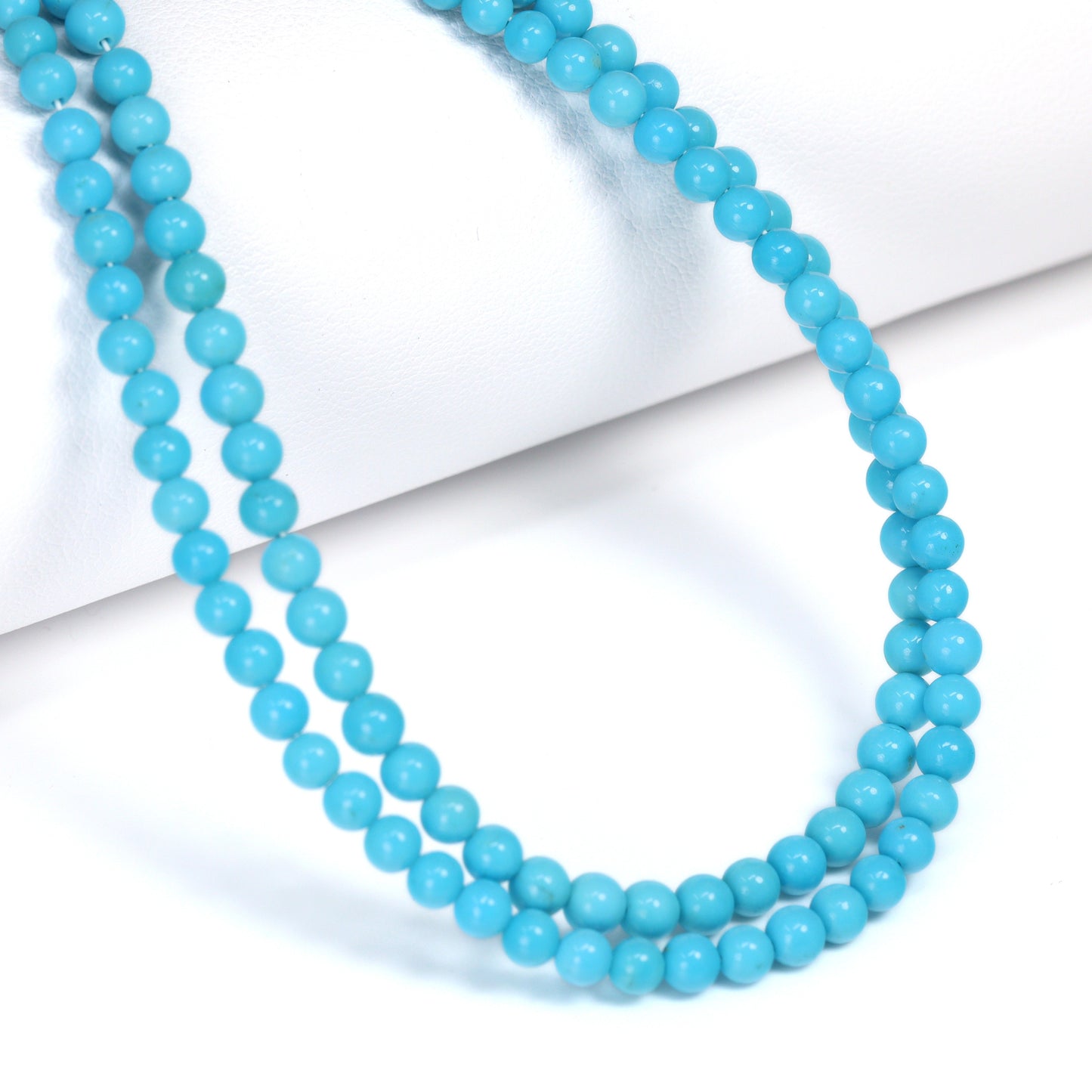 Sleeping Beauty Turquoise 3.5mm – 4mm Smooth Rounds Bead Strand