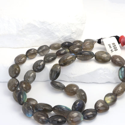 AAA Blue Labradorite 11x8mm - 16x10mm Smooth Nuggets Bead Strand