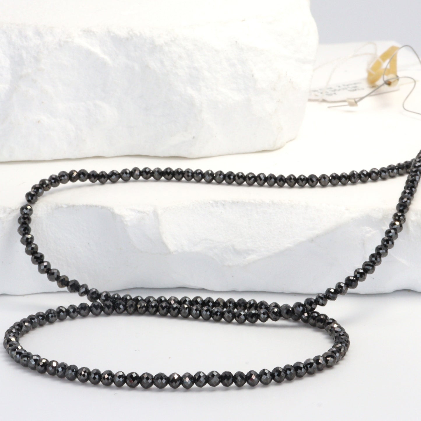 Black Diamond 2.5mm Faceted Rondelles