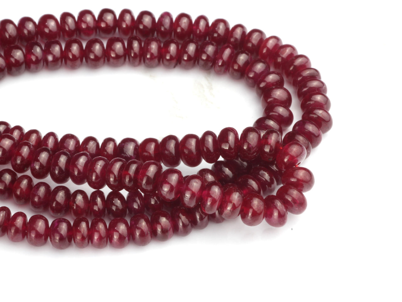 Red Ruby 4mm Smooth Rondelles