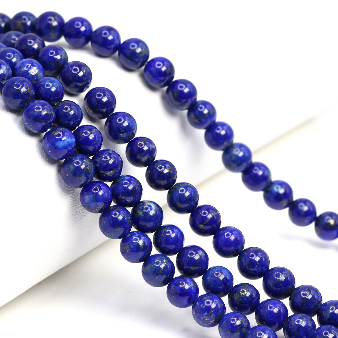 Royal Blue Lapis Lazuli 6mm Smooth Rounds