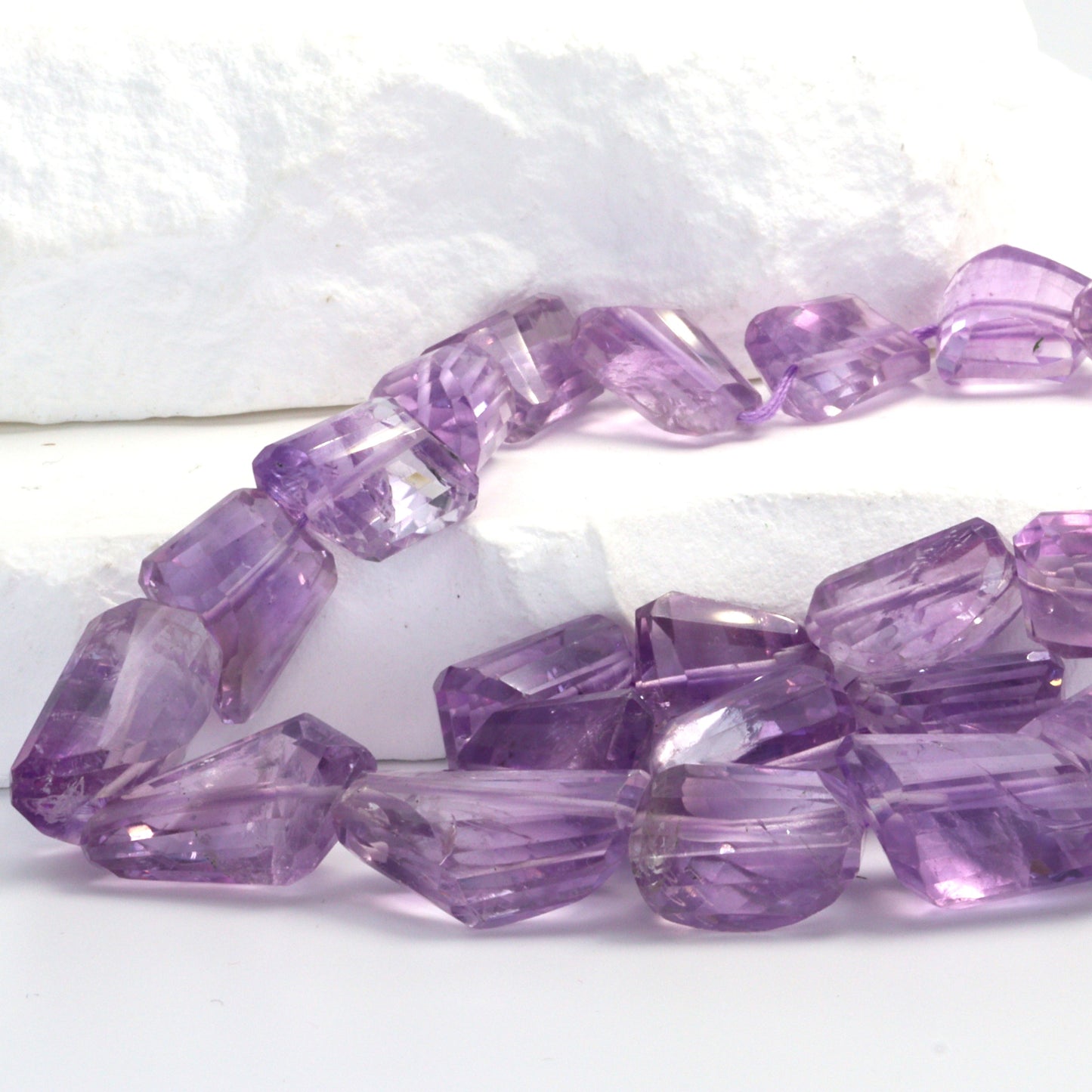 Pink Amethyst 12x9mm Faceted Nuggets