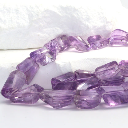 Pink Amethyst 12x9mm Faceted Nuggets