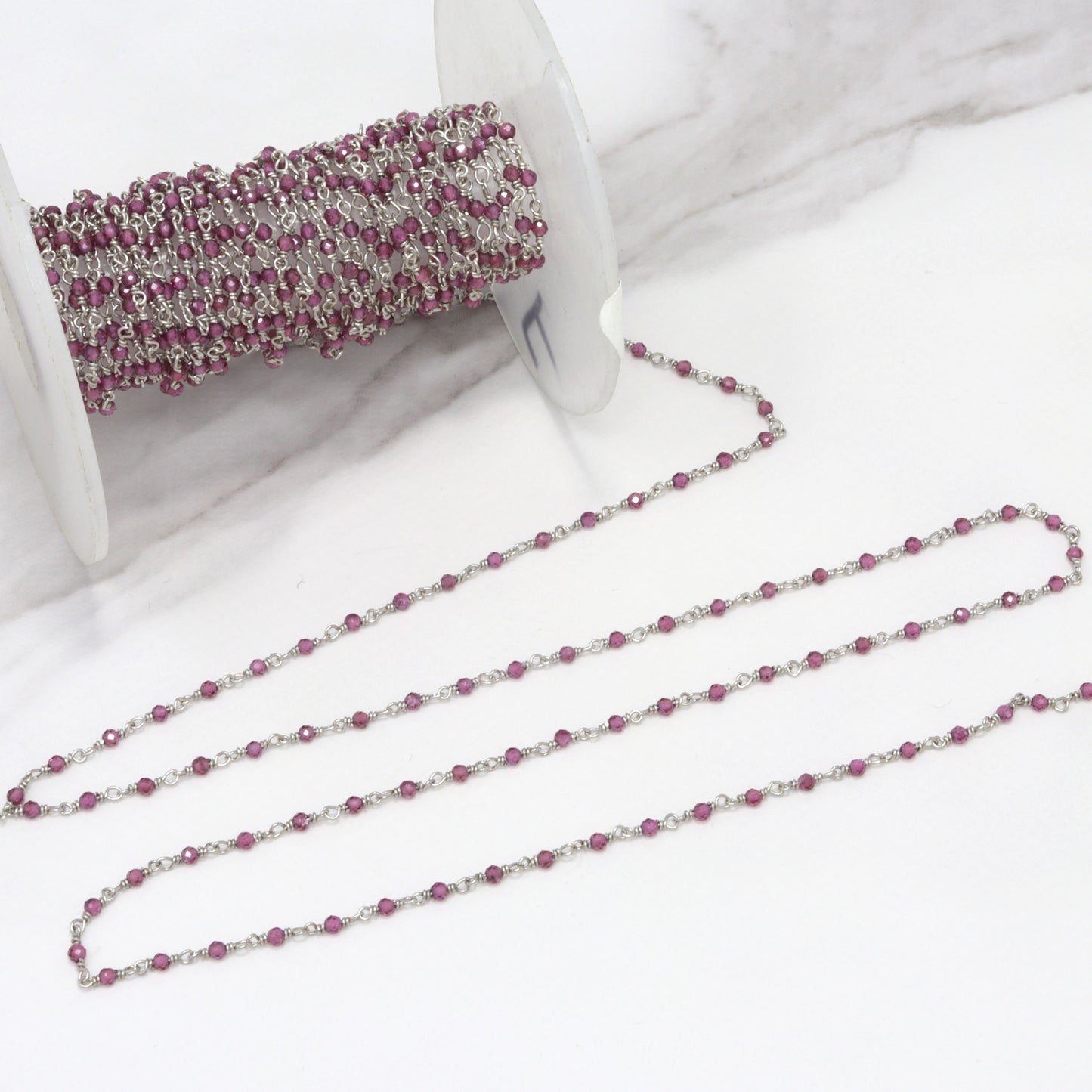 Rhodolite Garnet 2mm Faceted Rounds