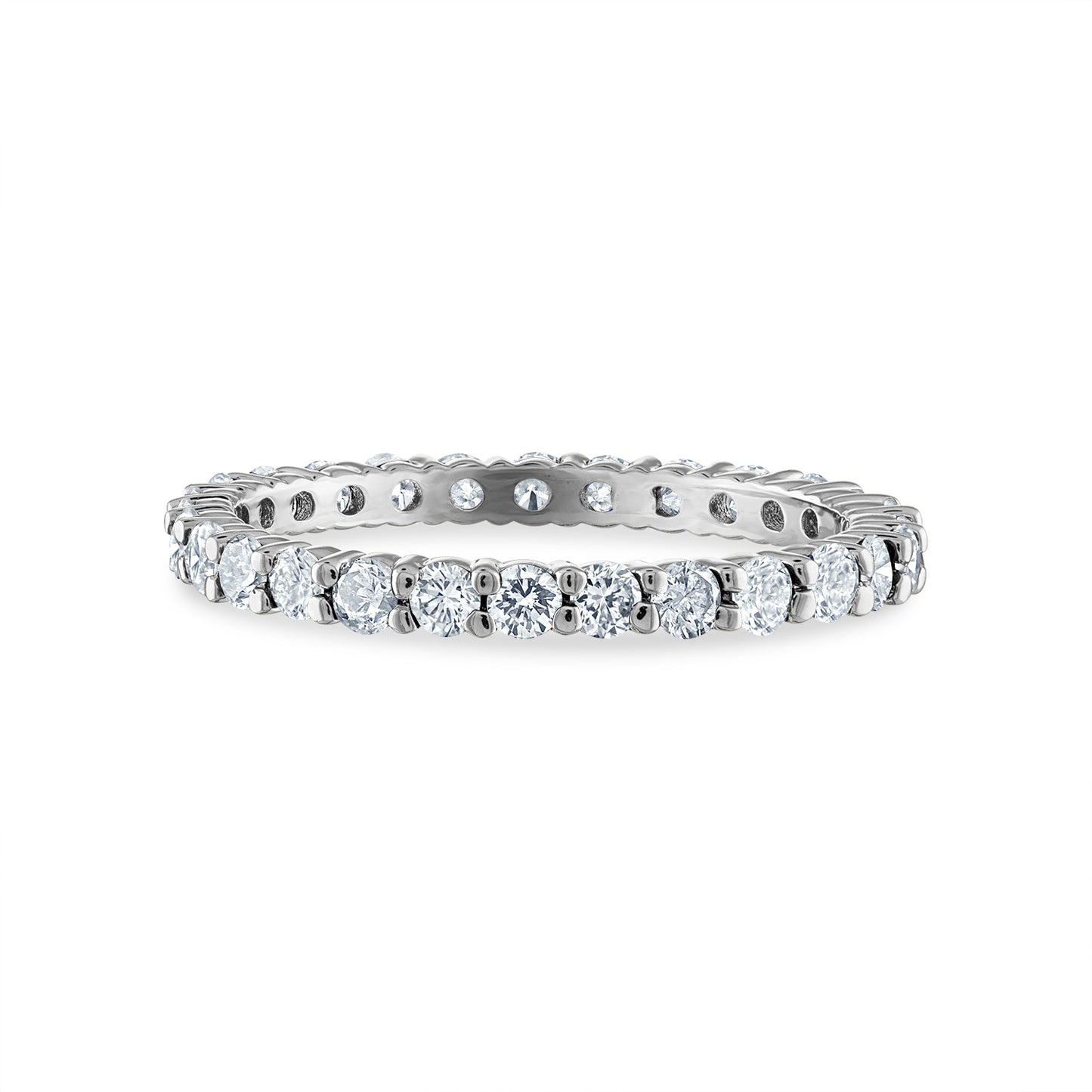Shared Prong White Diamond Eternity Band