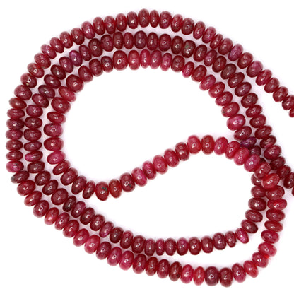 Red Ruby 4.5mm Smooth Rondelles