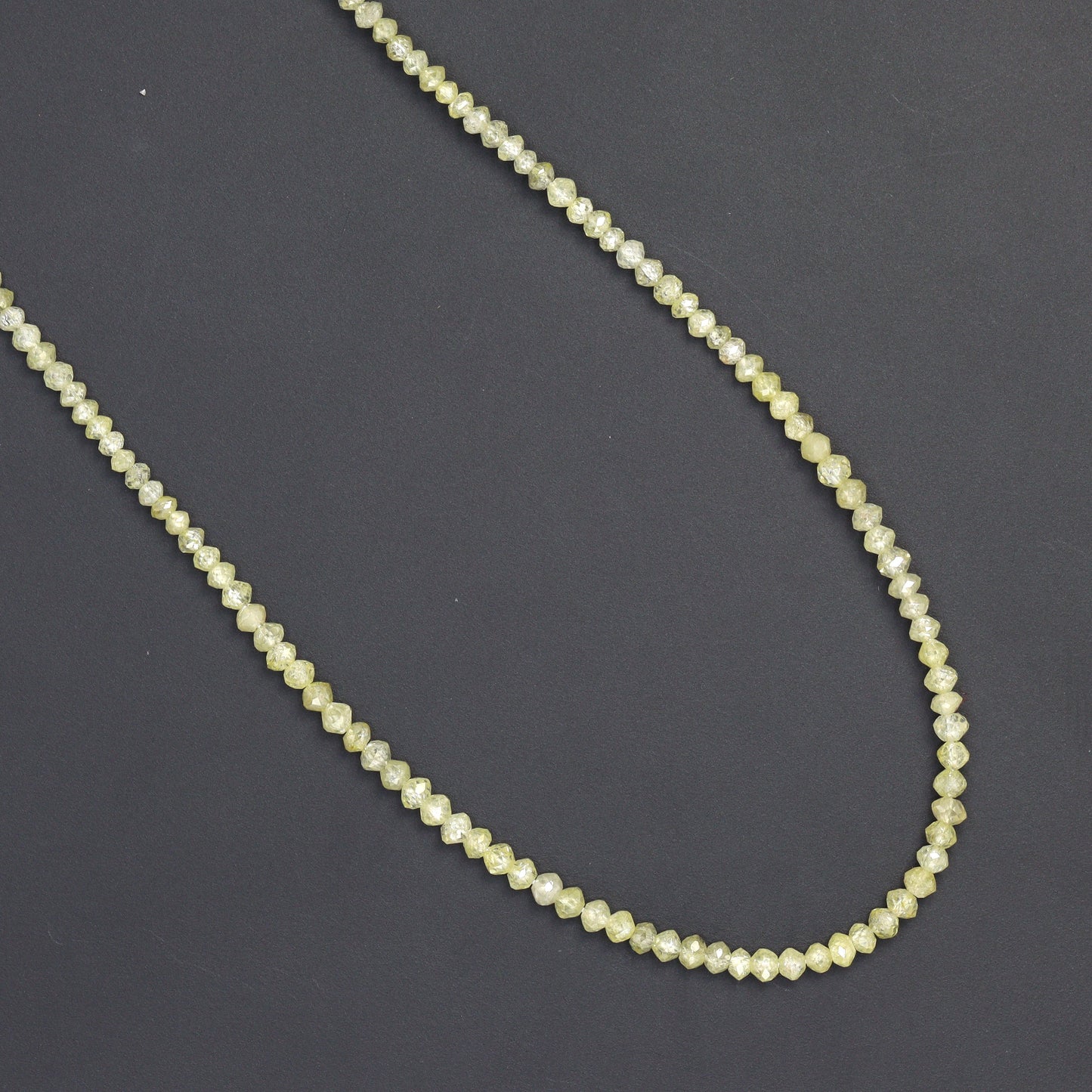 Champagne Diamond 2mm - 2.2mm Hand Faceted Rondelles Bead Strand