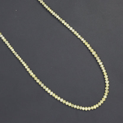Champagne Diamond 2mm - 2.2mm Hand Faceted Rondelles Bead Strand