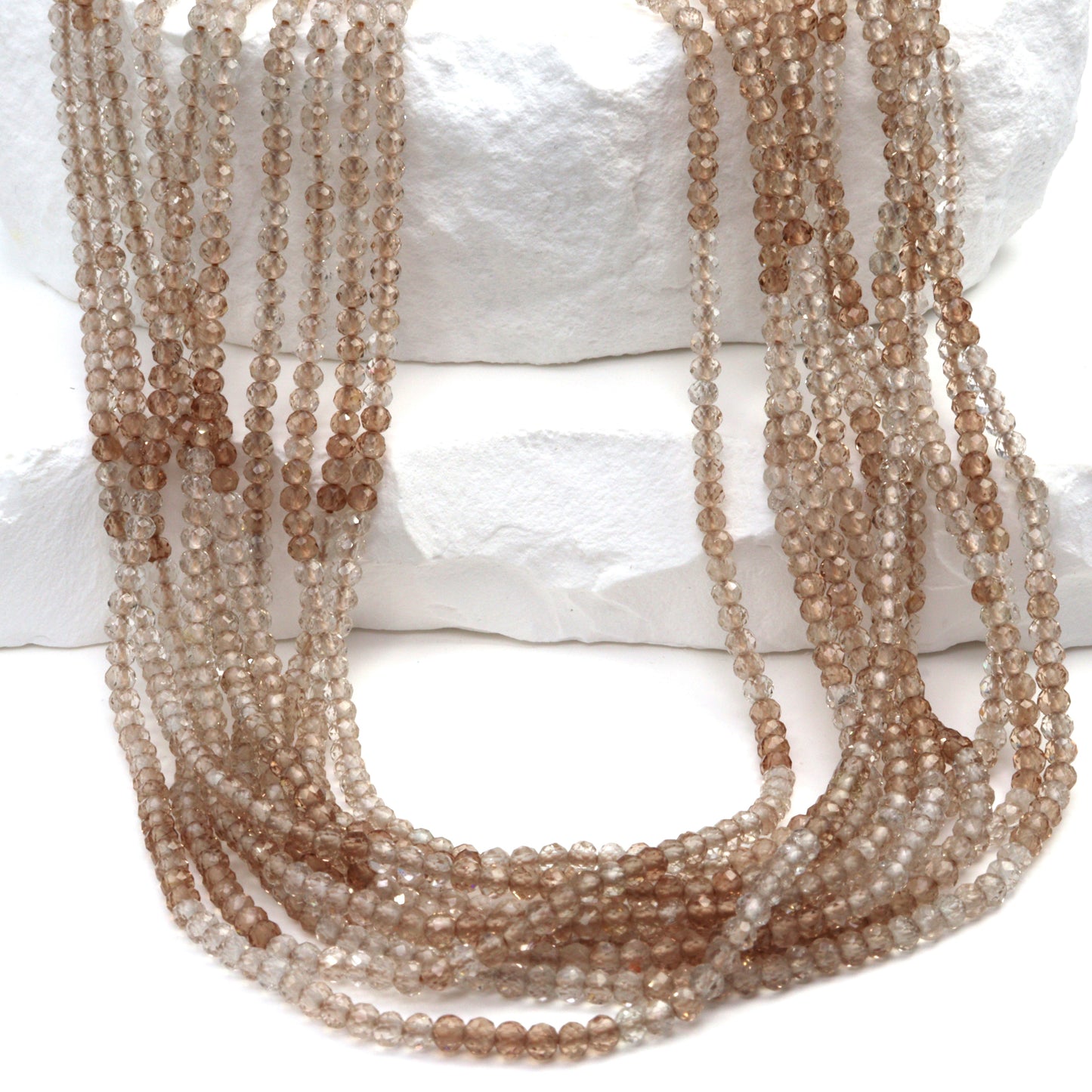 Ombre Imperial Topaz 2.5mm Faceted Rondelles