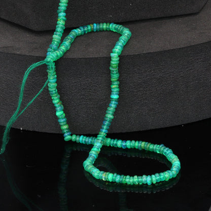 Green Ethiopian Opal 2.5mm Smooth Rondelles