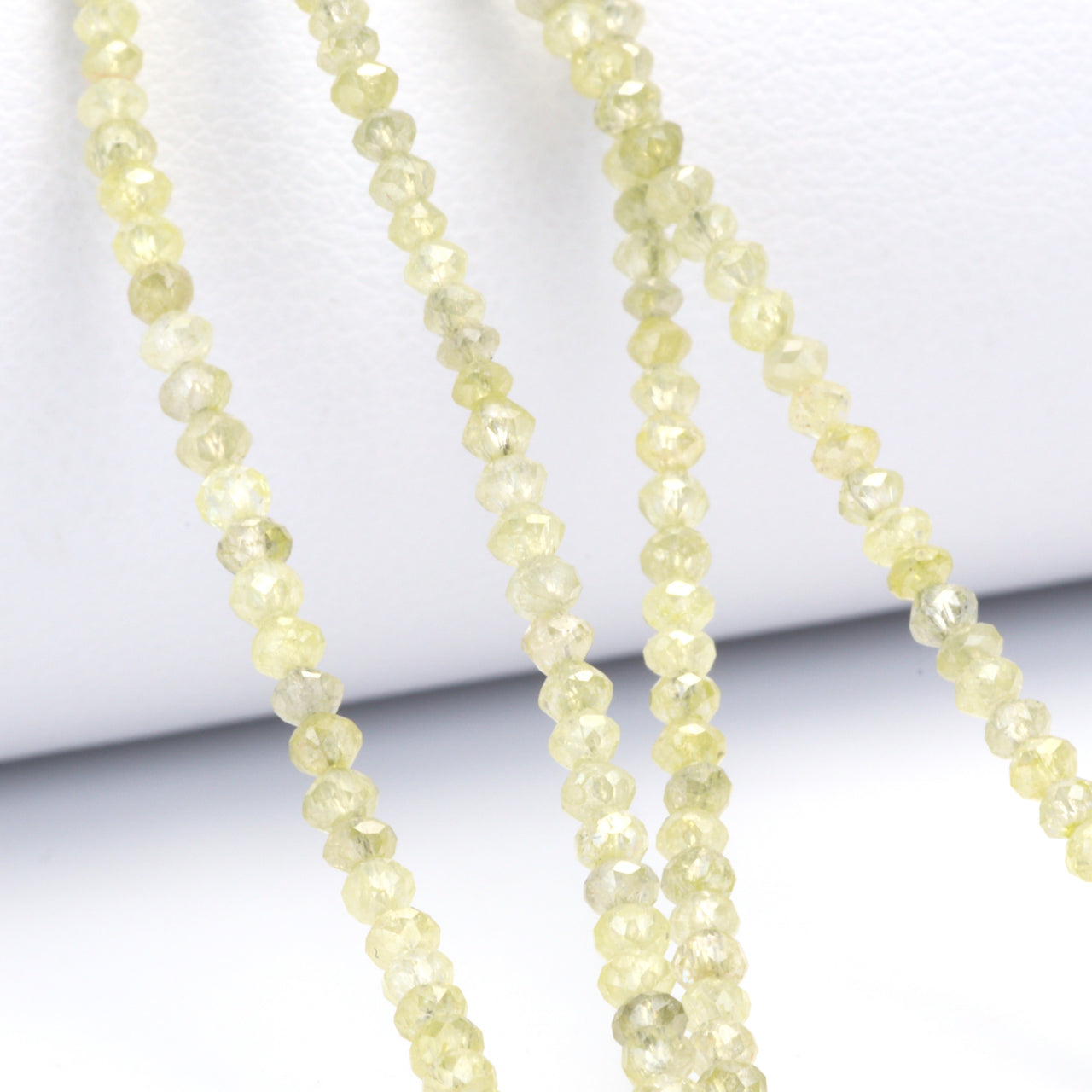 Champagne Diamond 2.1mm Faceted Rondelles