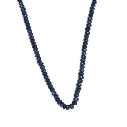 Navy Blue Sapphire 3mm - 3.5mm Hand Faceted Rondelles Bead Strand