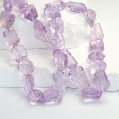 Pink Amethyst 15x12mm Faceted Nuggets