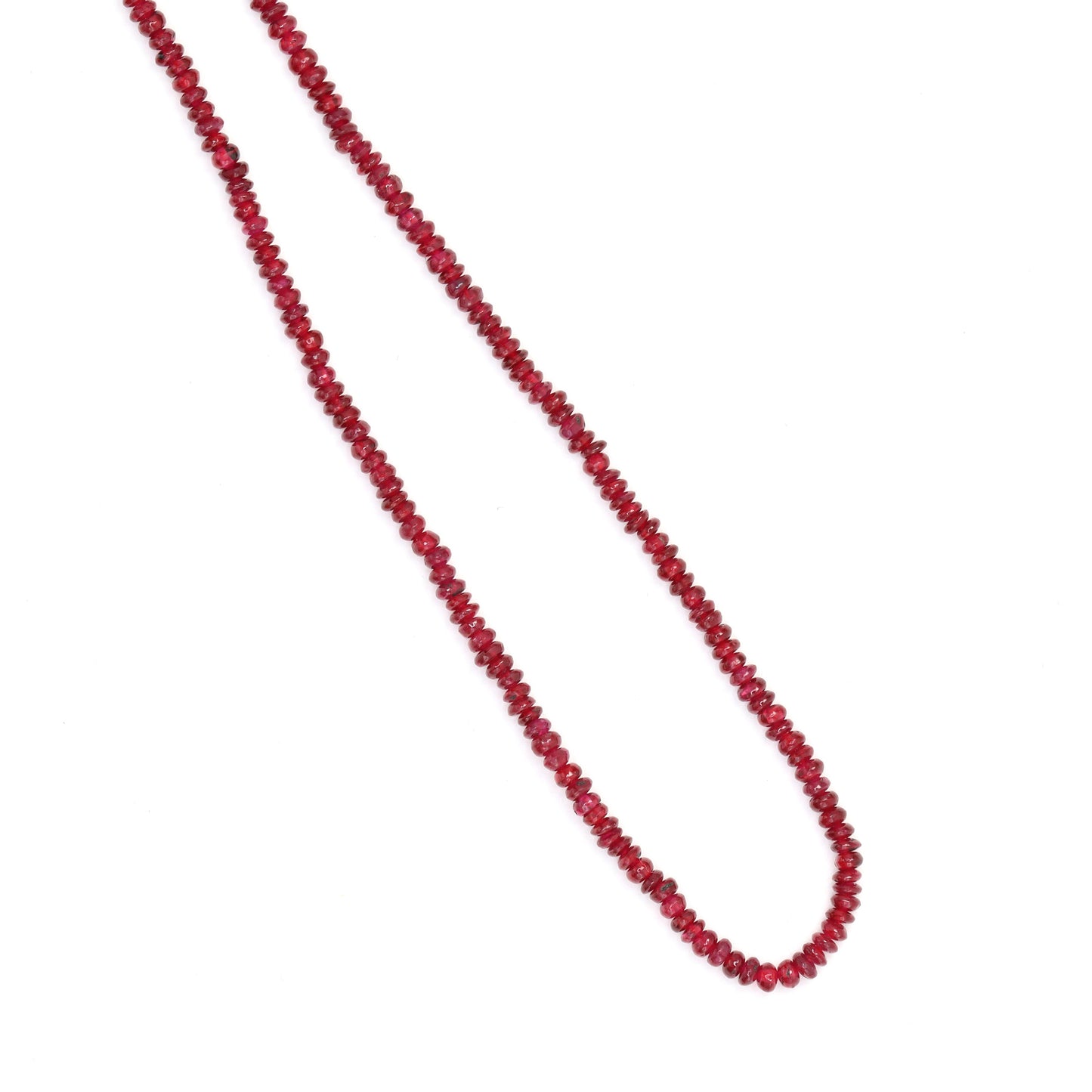 Red Ruby 2mm - 2.2mm Smooth Rondelles Bead Strand