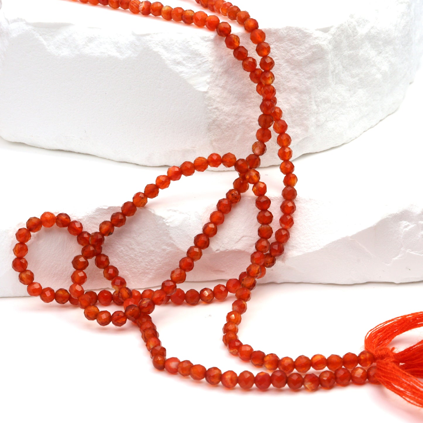 Red Carnelian 3mm Faceted Rounds