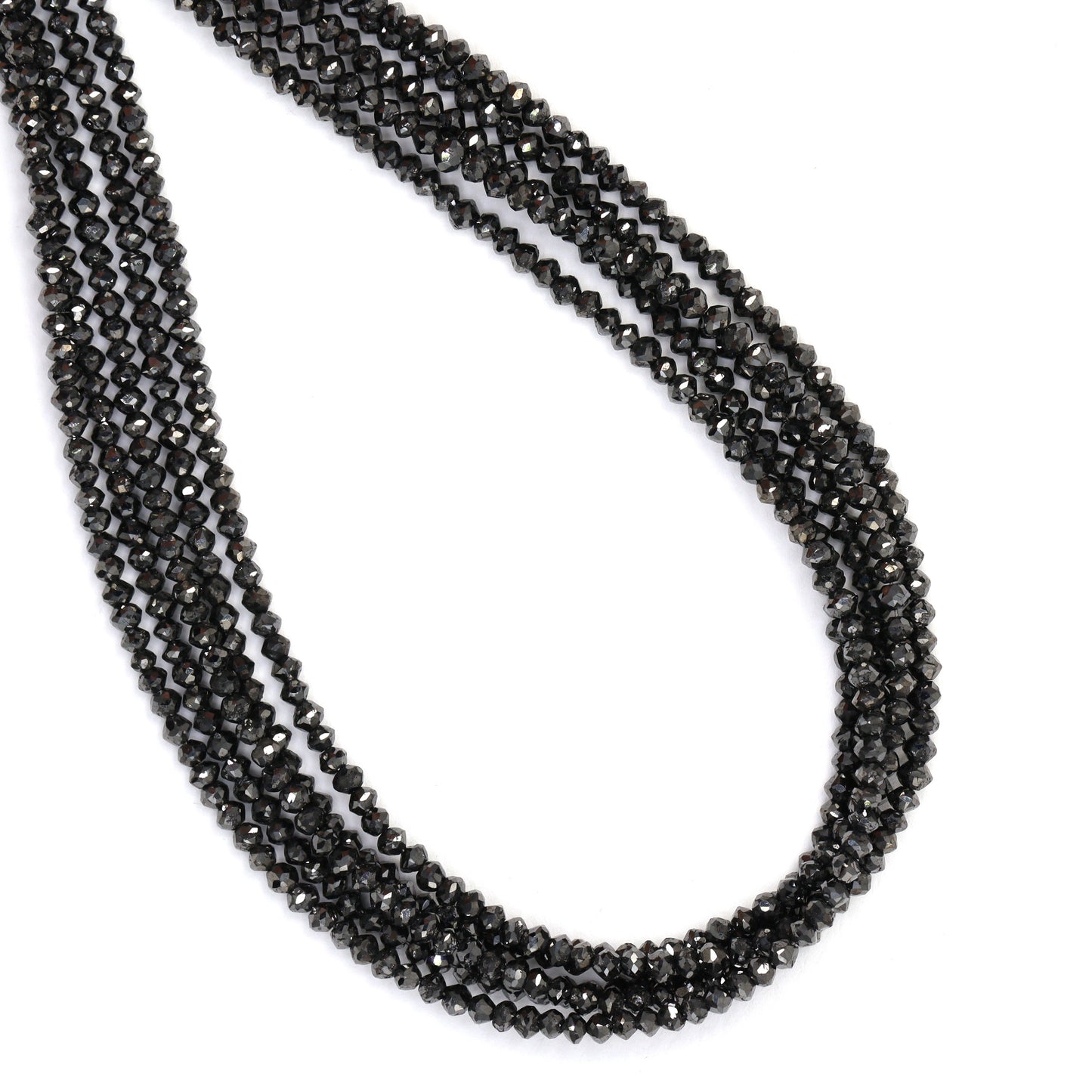Black Diamond 2.2mm Faceted Rondelles