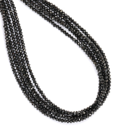 Black Diamond 2.2mm Faceted Rondelles