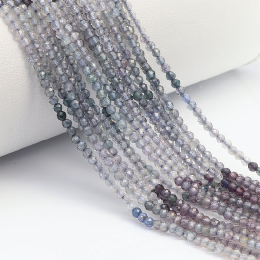 Ombre Blue Spinel 2mm Faceted Rounds