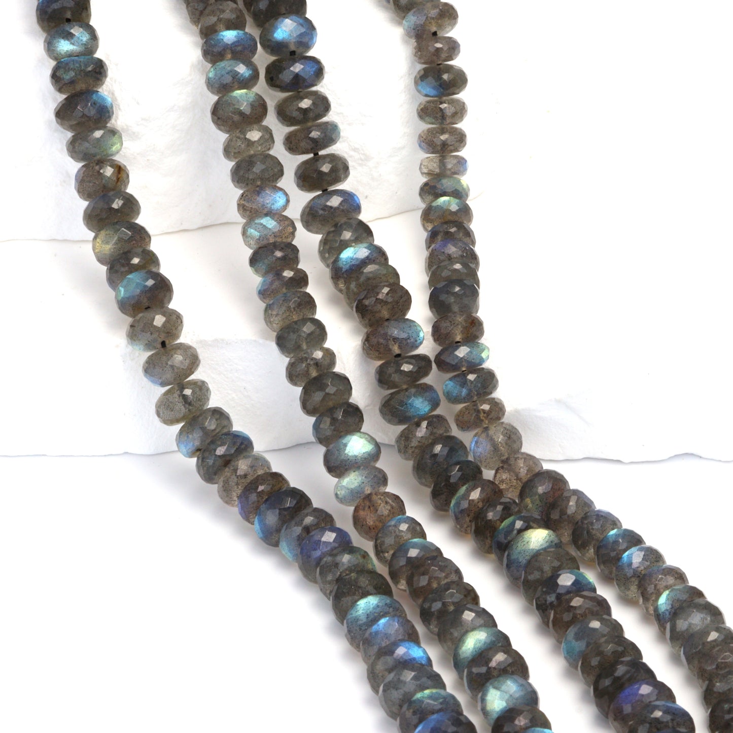 AAA Blue Labradorite 7mm Faceted Rondelles