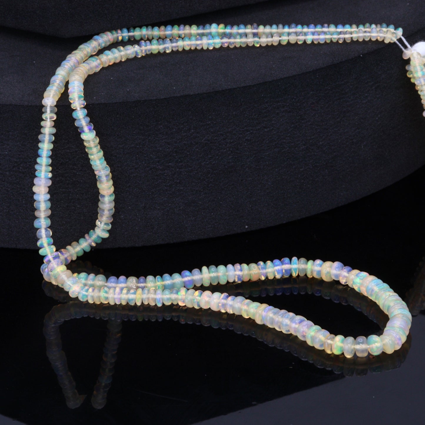 Yellow Ethiopian Opal 3mm Smooth Rondelles