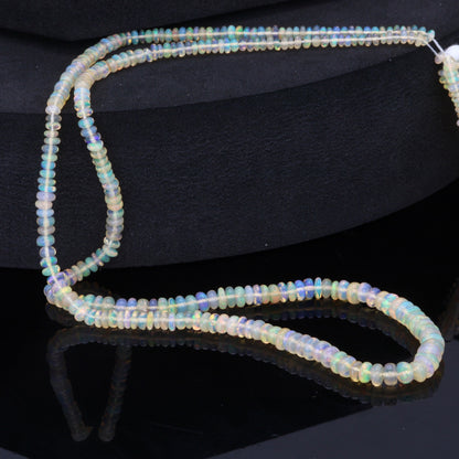 Yellow Ethiopian Opal 3mm Smooth Rondelles