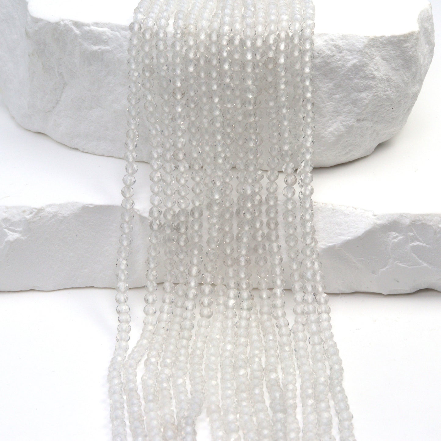 Clear Rock Crystal Quartz 2.5mm Faceted Rounds