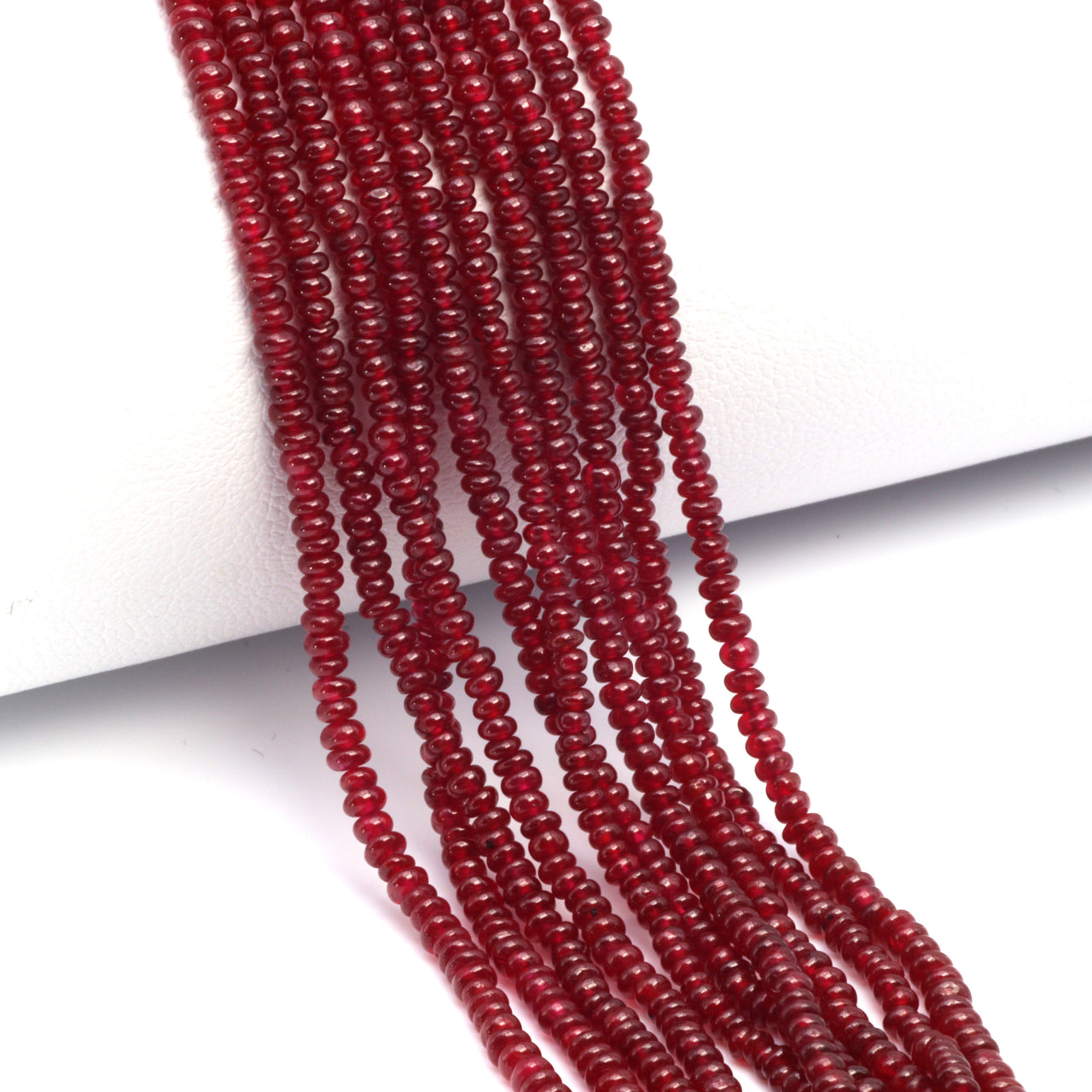 Ruby 2mm Smooth Rondelles