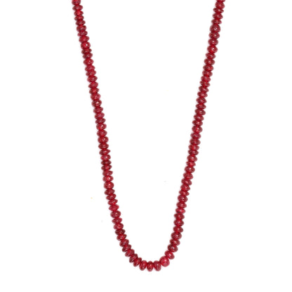 Red Ruby 3mm Smooth Rondelles Bead Strand