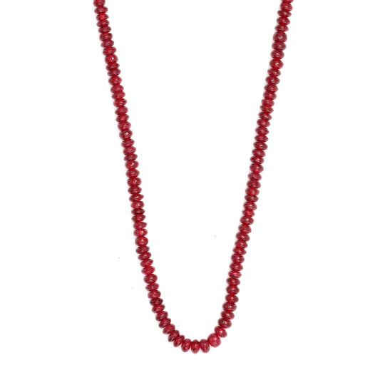 Red Ruby 3mm Smooth Rondelles Bead Strand