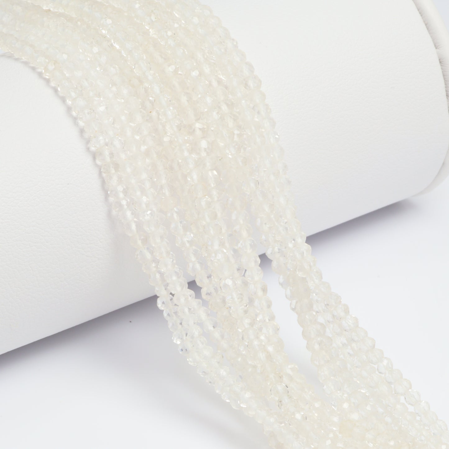 Clear Rock Crystal Quartz 2.5mm Faceted Rondelles