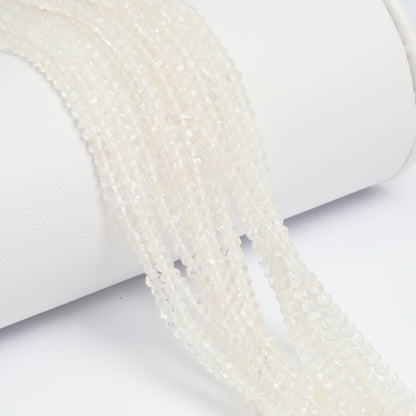 Clear Rock Crystal Quartz 2.5mm Faceted Rondelles