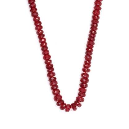 AAA Red Ruby 4mm - 5.5mm Hand Faceted Rondelles Bead Strand