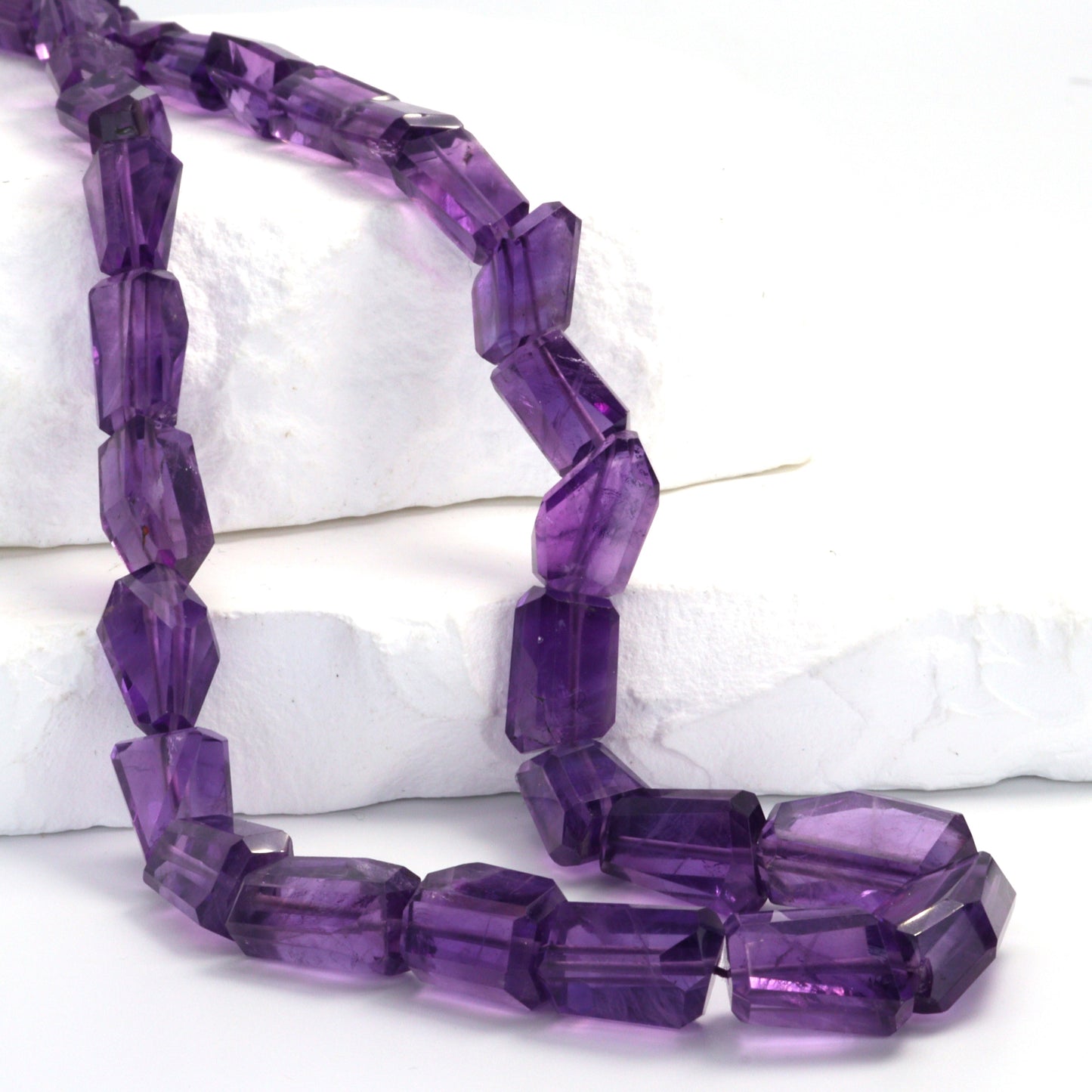 Purple Amethyst 10x8mm Faceted Nuggets