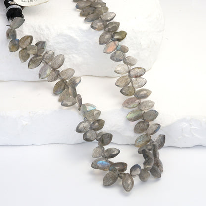 Blue Labradorite 8x4mm Faceted Marquise Bead Strand
