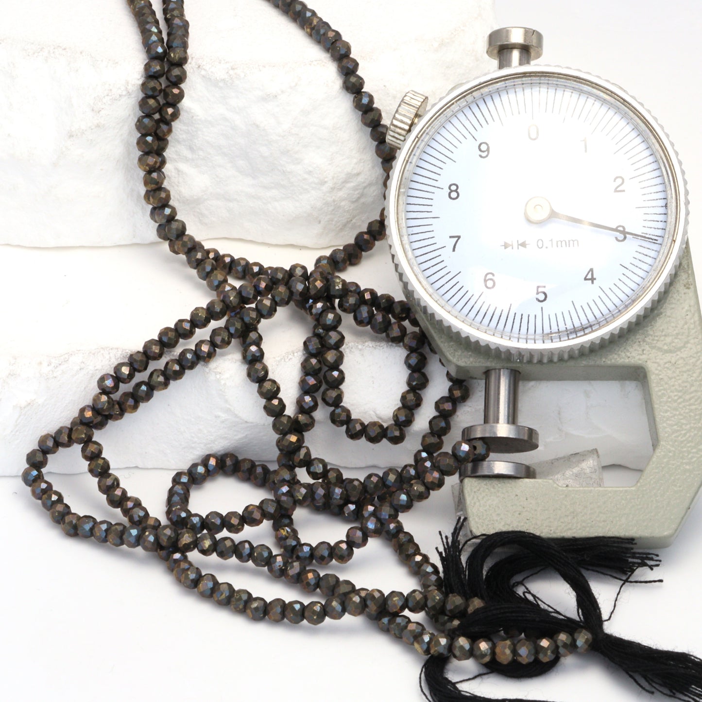 Natural Bronze Pyrite 3mm Faceted Rondelles