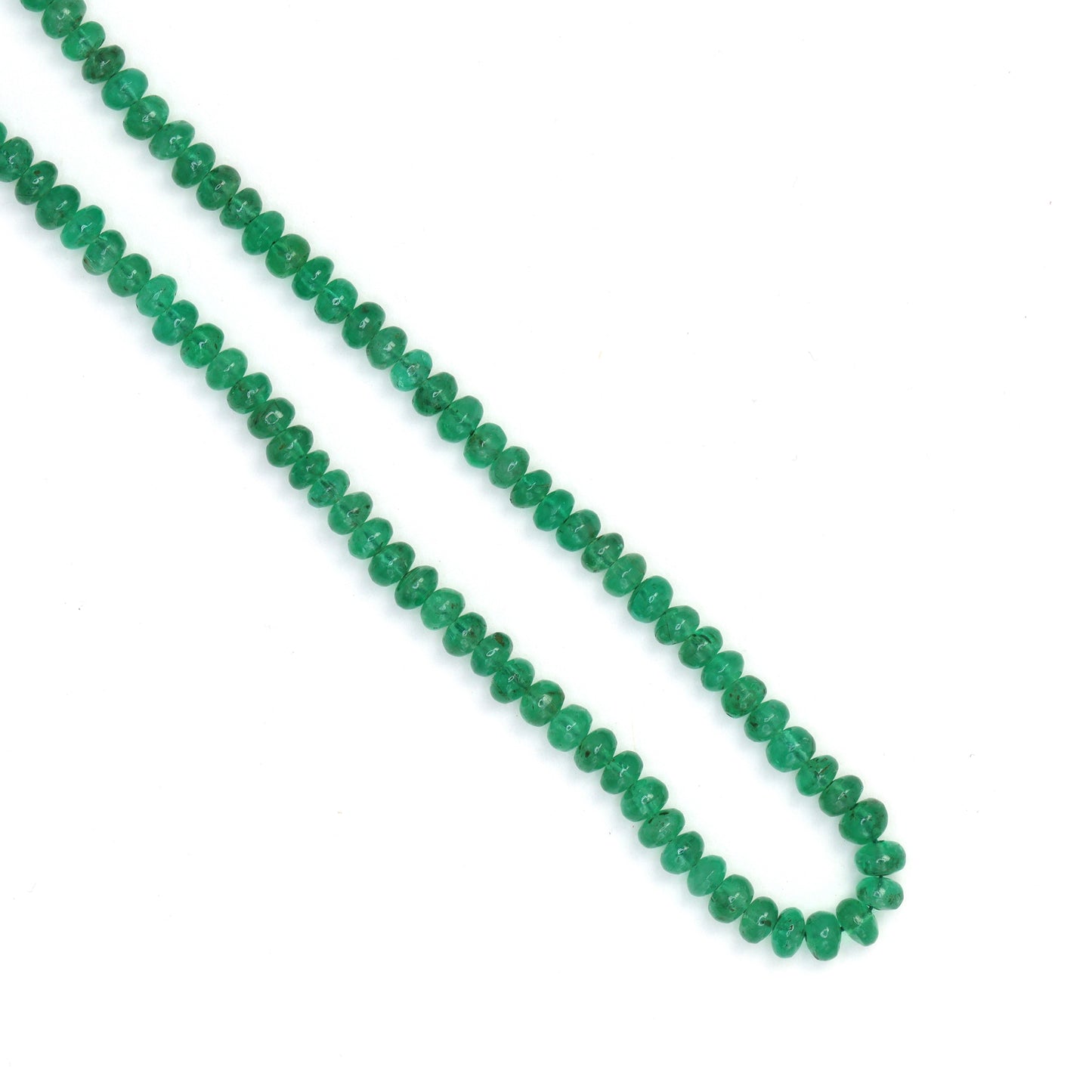 Green Emerald 3mm - 3.5mm Smooth Rondelles Bead Strand
