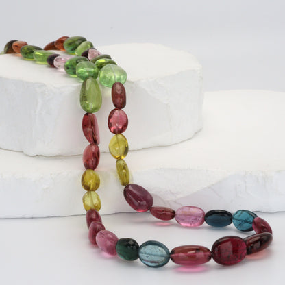 Watermelon Tourmaline 10x8mm Smooth Ovals