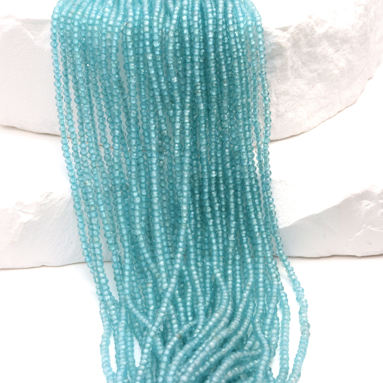 Sea Blue Apatite 1.75mm Faceted Rounds