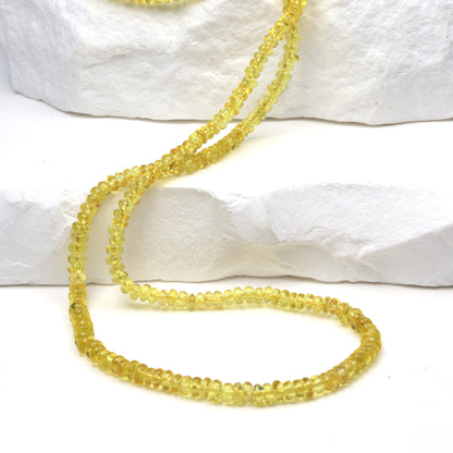 Yellow Sapphire 3mm Smooth Rondelles