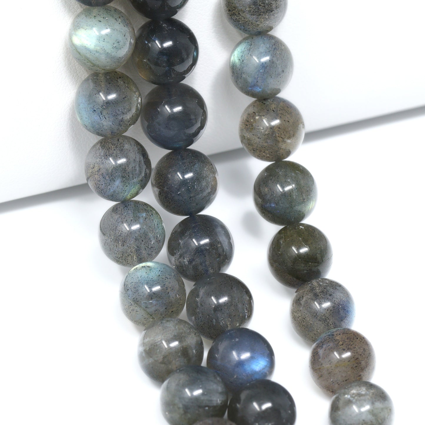 Blue Labradorite 10mm Smooth Rounds Bead Strand