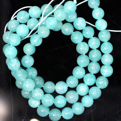 Blue Amazonite 6mm Smooth Rounds Bead Strand