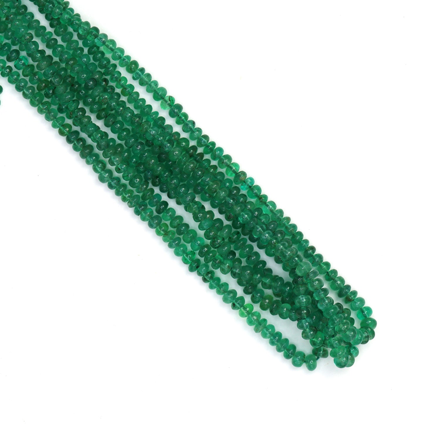 Green Emerald 2.5mm - 3.0mm Smooth Rondelles Bead Strand