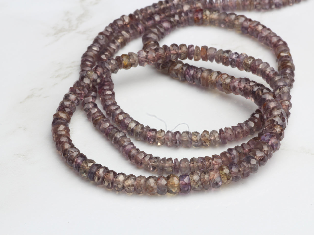 Green Brown Sapphire 3mm Faceted Rondelles