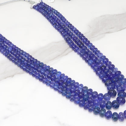 AAA Tanzanite 8mm Smooth Rondelles